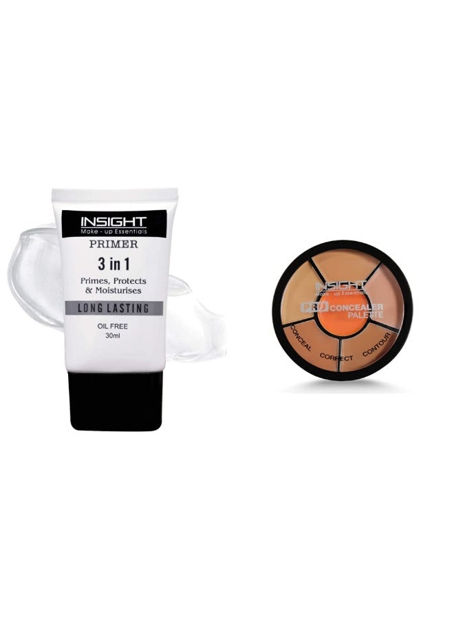 Insight Primer | 3 In 1 Oil Free (PRIMER) & Insight Cosmetics Pro Concealer Palette (Concealer) - Image 1